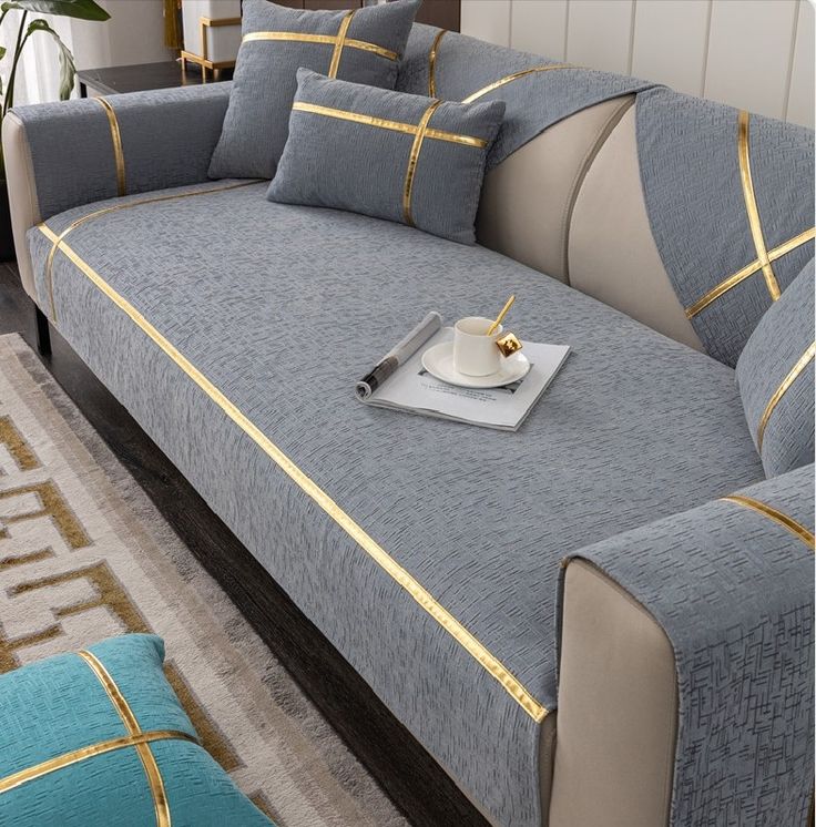 Couch Cover/Sofa Covers, Anti Slip Sofa Slipcover (Grey II)